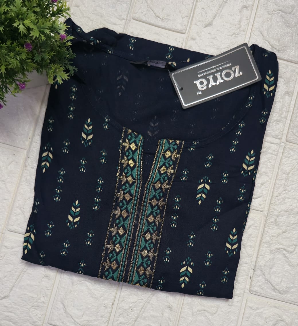 Zorra Embroidered Kurtis (3xl, 4xl & 5xl sizes)