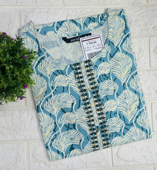 Zorra Embroidered Kurtis