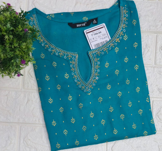 Zorra Embroidered Kurtis