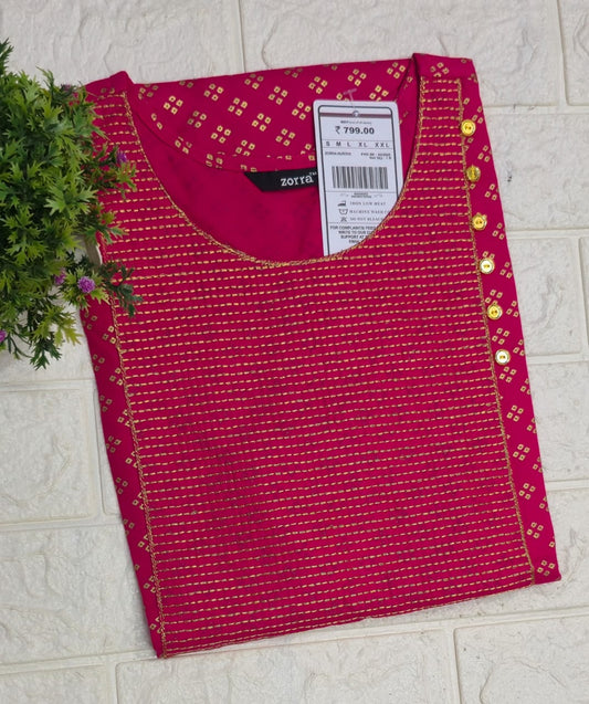 Zorra Embroidered Kurtis