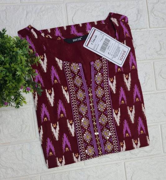 Zorra Embroidered Kurtis