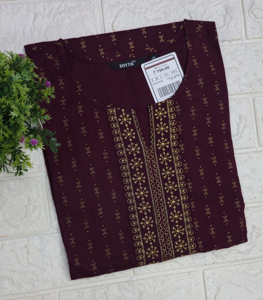 Zorra Embroidered Kurtis