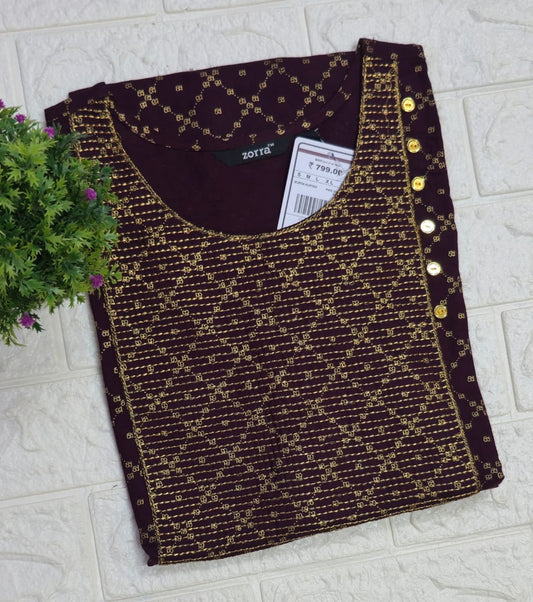 Zorra Embroidered Kurtis