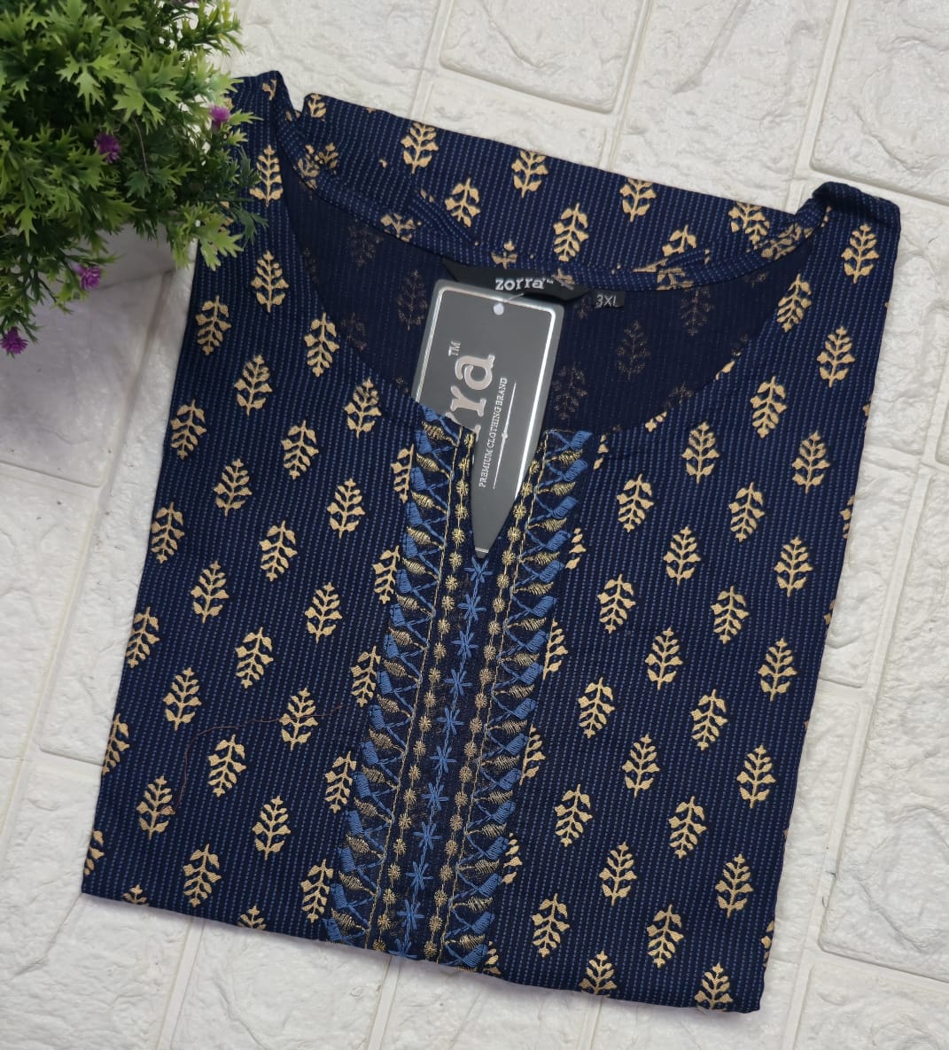 Zorra Embroidered Kurtis (3xl, 4xl & 5xl sizes)
