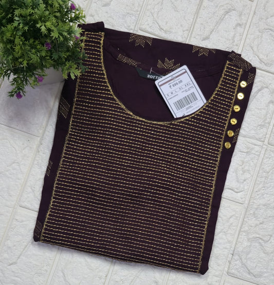 Zorra Embroidered Kurtis (3xl, 4xl & 5xl sizes)