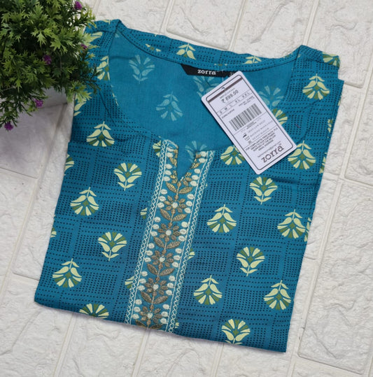 Zorra Embroidered Kurtis (3xl, 4xl & 5xl sizes)
