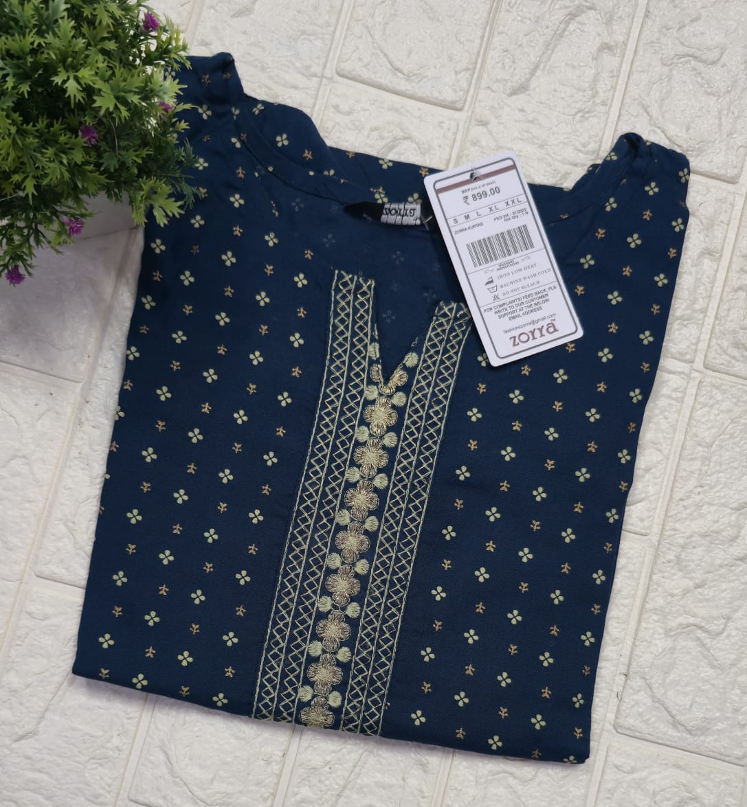 Zorra Embroidered Kurtis (3xl, 4xl & 5xl sizes)