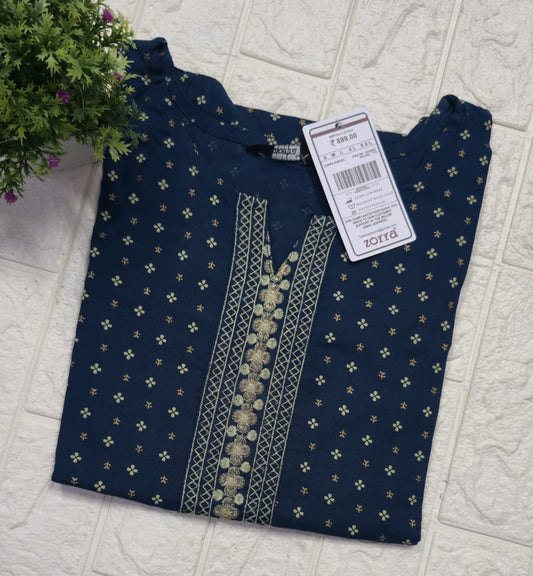 Zorra Embroidered Kurtis (3xl, 4xl & 5xl sizes)