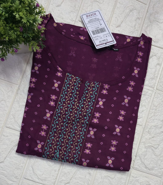 Zorra Embroidered Kurtis (3xl, 4xl & 5xl sizes)