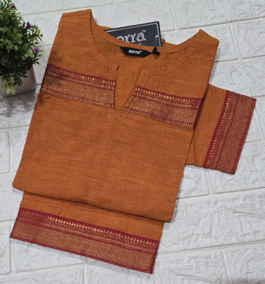 Chettinad Cotton Straight cut Kurti