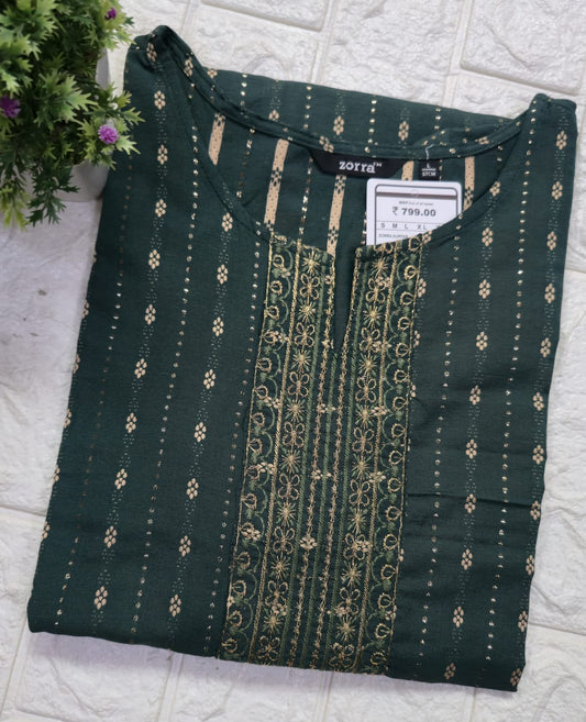 Zorra Embroidered Kurtis