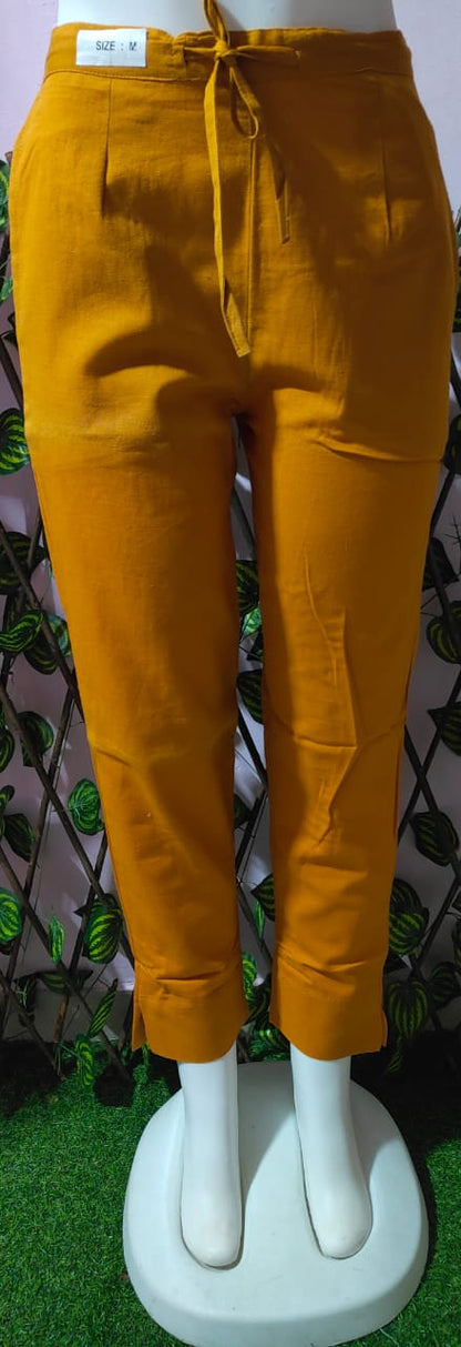 Cotton linen kurti pant