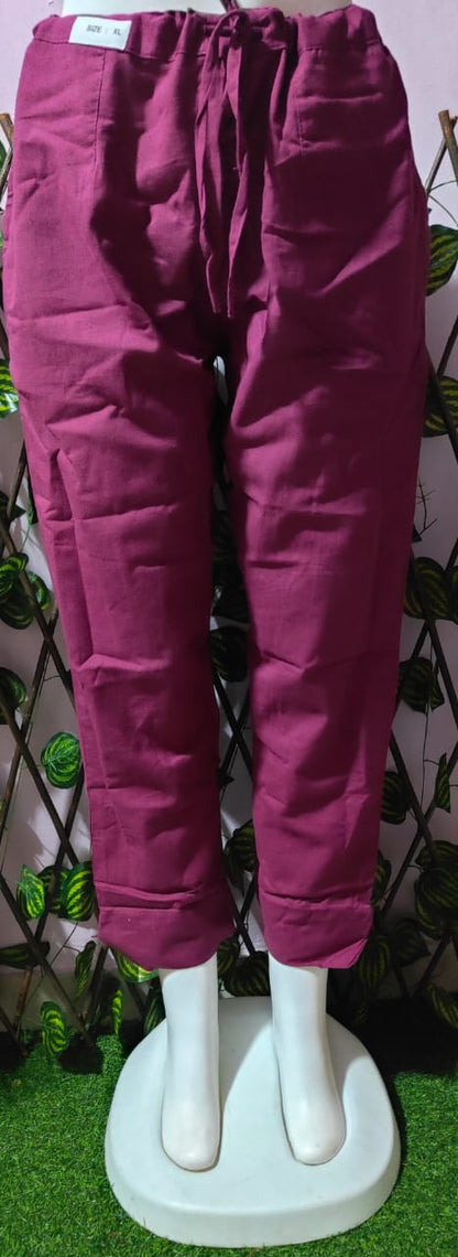 Cotton linen kurti pant